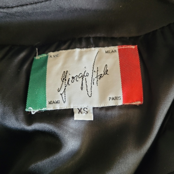 Giorgio Vitalie Wind Breaker Outdoor Furlined Detachable Hood Black Jacket XS - Picture 4 of 10